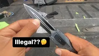 Most dangerous knife?? OTF KNIFE from wish￼ (review)