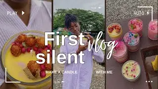 MAKE A CANDLE WITH ME || first silent vlog || Maple Craft Candle Hangout