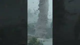 Tornado spinning inside the yard