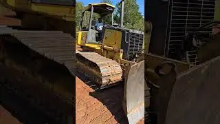 8yr old grading with bulldozer and run brush cutter on skid #brushclearing #dozer #kids