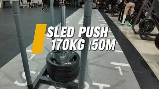 Hyrox training (beginners) | Sled Push 170kg /50m (ซ้อมวันที่8)