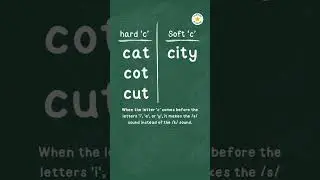 Soft and hard 'c' Words #shorts #phonics