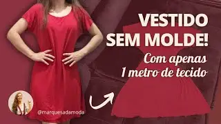 Como Fazer Vestido SEM MOLDE (Passo a Passo F&aacute;cil) 