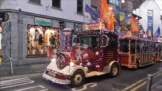 I visit Galway City  Eyre Square Shop Street and The big Wheel A Morning and evening view 2 goes