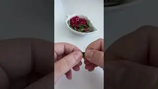 Листочки из полимерной глины #полимернаяглина #малина #листья #лепка