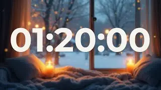 1 Hour 20 Minute Focus Timer (80 Min) (No Music, End Beep) ❄️ Snowy Ambience for Endurance