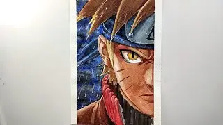 Aaj Mene Banaya Naruto ka Realistic Drawing | Naruto drawing with water colour #anime 