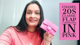 Классический картхолдер Chanel 20S с клапаном розового цвета