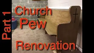 church pew RENOVATION part 1(paint & stain app)