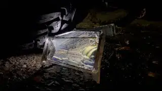 Running over iPad with car