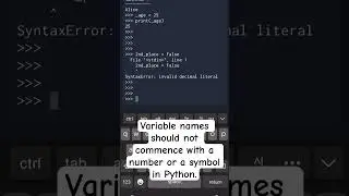 Mastering Variable Naming and Data Types in Python #python #coding #shorts