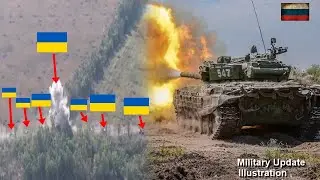 Footage of the destruction of Ukrainian tank convoy