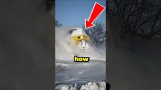 How Trains Clear Snow in Canada&rsquo;s Harsh Winters ❄️ #shorts #trainsnowblower