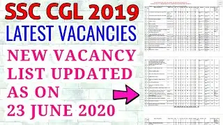 SSC CGL 2019 TENTATIVE VACANCY LIST UPDATED