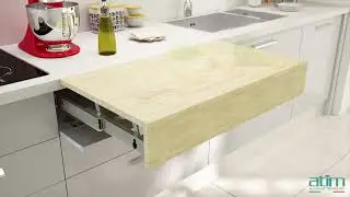 Coulisse de table &agrave; rallonge relevable Opla Top Lift aluminium