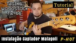 Instalação Captador Malagoli P-Hot no Baixo Precision Tagima - Woodstock TW-66 (com Review)