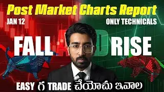 🟢 Jan 12 - Post Market Charts Report 📈| Fall and Rise | Only Technicals🔥
