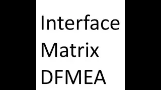 Interface Matrix as per DFMEA understanding in Hindi