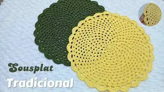 ✨️ Sousplat TRADICIONAL  #crochet #croche #sousplatdecroch&ecirc; #sousplat #videoauladecroche #mesaposta 