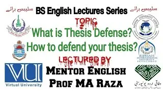 how to defend your thesis in front of jury or syndicate by#MentorEnglish #professorsialvi@ProfMARaza