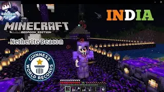First Netherite Beacon In INDIA in Minecraft Bedrock Full Survival || Saksham Playz || HINDI