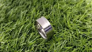 Silver Titanium Wedding Ring
