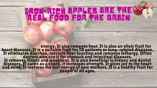 Iron rich apples are the real food for the brain #IronRichApples #BrainFood #HealthyEating