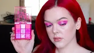 W7 neon pink palette huda beauty pink obsessions palette dupe demo + first impressions review