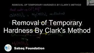 Removal of Temporary Hardness By Clark's Method, Chemistry Lecture | Sabaq.pk