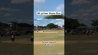 Mi primer HOME RUN💪🏻⚾️#baseball #baseballkid #homerunchallenge #baseballlife #beisbol #shortvideo