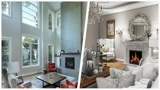 75 Budget Living Space With A Concrete Fireplace Design Ideas You'll Love 🔴