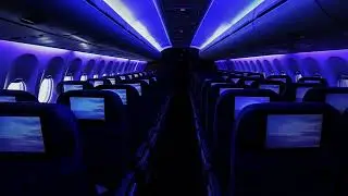 AUTHENTIC Dark Flight Ambience WITHOUT crying baby  Flight Attendant  Sleep, Study