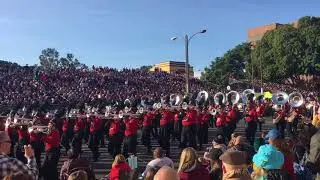 1/1:  Georgia Red Coat Band at Rose Bowl Parade