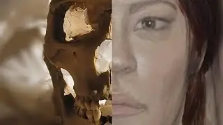 Facial reconstruction antropology drowing by Emese G&aacute;bor
