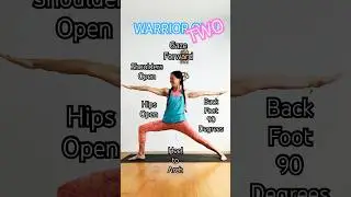 WARRIOR 1 Pose vs. WARRIOR 2 Pose for BEGINNERS Yoga Tutorial