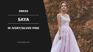 Dress SAYA in Ivory/Silver Pink | COCOMELODY