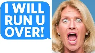 Entitled KAREN tries to RUN ME OVER with her CAR while I'm riding my BIKE - Reddit Podcast