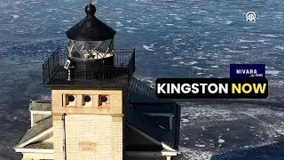 Hudson River freezes as ice surrounds historic Rondout Lighthouse