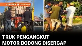Truk Pengangkut Motor Bodong Disergap di Lampung Selatan, Satu Polisi Terluka | Liputan 6 Lampung