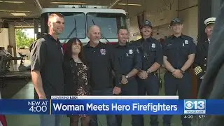 Lodi Firefighters Reunite With Woman They Rescued