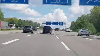 Scenic Drive Autobahn A5 | Driving in Stuttgart  Germany - 4K Driving Tour