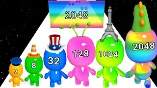 Man Runner 2048 (vs) 2048 Jelly Shooter - Gameplay New Update