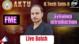 🔴 Live Batch | FME Syllabus Intro 📘 + Class Announcement 📢 | M S Tomer Sir | Gateway Classes | AKTU