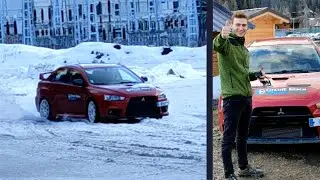 Mitsubishi sur le circuit de Tignes (juste incroyable)
