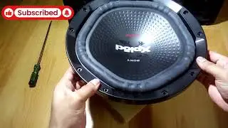 1900 Watt RMS Max Power Sony Xplod Subwoofer Free Air Bass Test // The technoboy