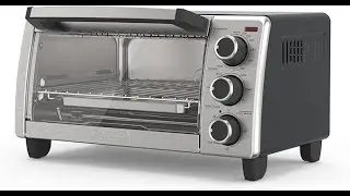 BLACK+DECKER 4-Slice Toaster Oven, Even Toast, 4 Cooking Functions Bake, Broil, Toast and Keep Warm