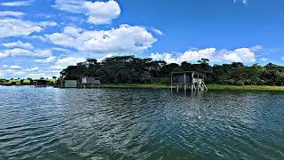 PESCARIA NO RIO TIET&Ecirc;, DUVIDO N&Atilde;O QUERER PESCAR NESSE LUGAR  CARDUME ATACANDO