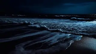 🌙 Deep Sleep Ocean Waves | Dark Screen Ocean Sounds for Sleeping All Night Long