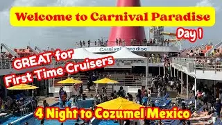 Carnival Paradise Sail Away, Embarkation Lunch &Dinner Day 1 June 2025