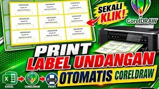 Cara Cetak Label Undangan Otomatis di CorelDRAW (Label 103) | Pakai Excel & Printer Rumahan!